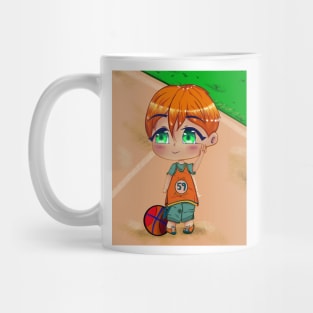 Cute Chibi Basketball Player Illustration Mug